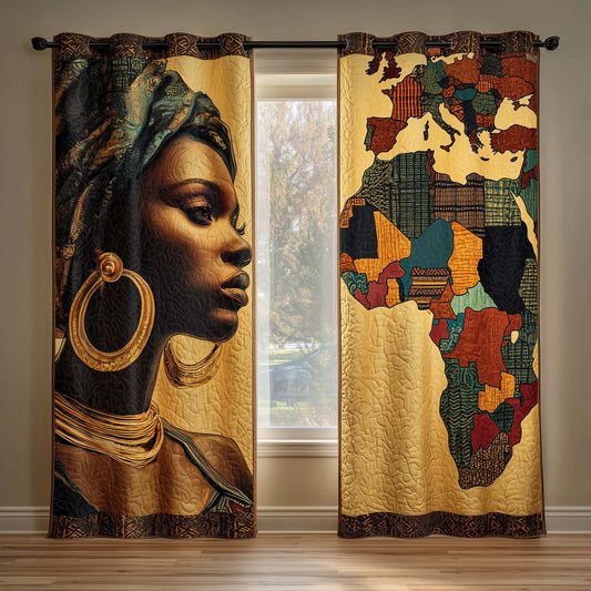 Africa Mosaic Quilted Curtains GFTOQM1709