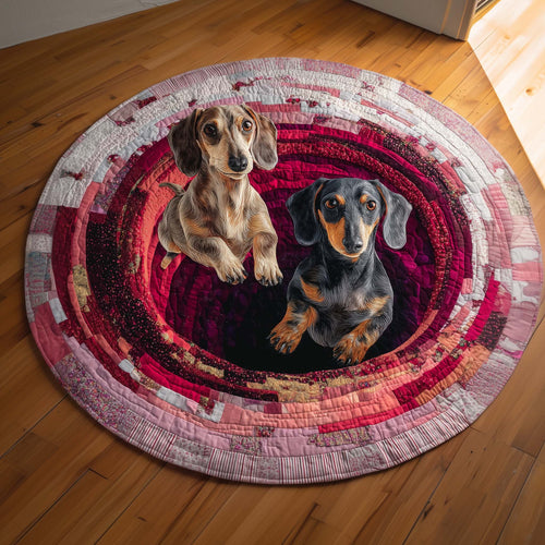 Dachshund Quilted Round Mat GFTOQM170