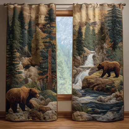 River Bear Quilted Curtains GFTOQM1712