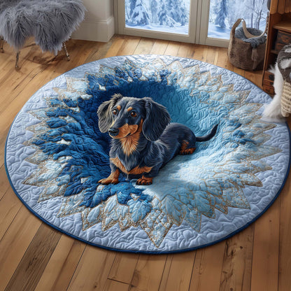 Dachshund Quilted Round Mat GFTOQM171