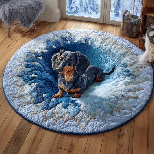 Dachshund Quilted Round Mat GFTOQM171