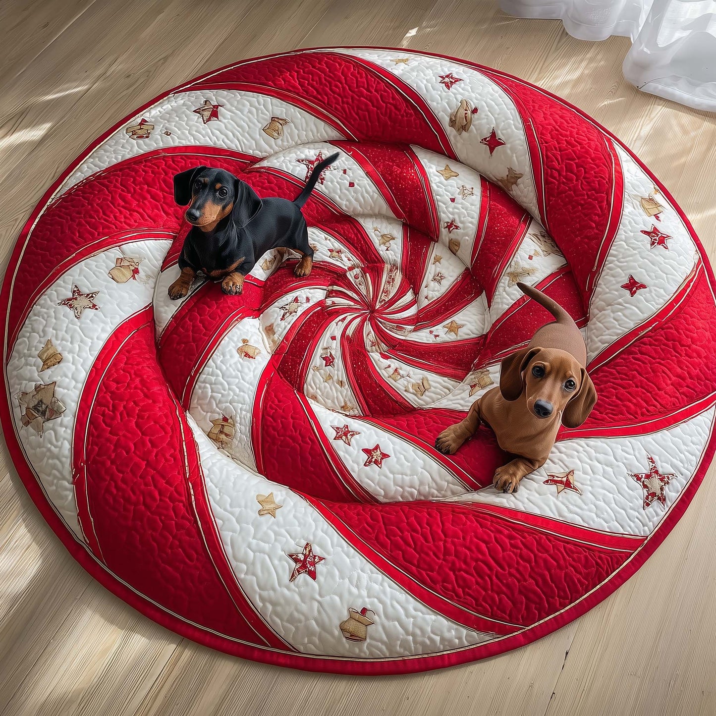 Dachshund Quilted Round Mat GFTOQM172