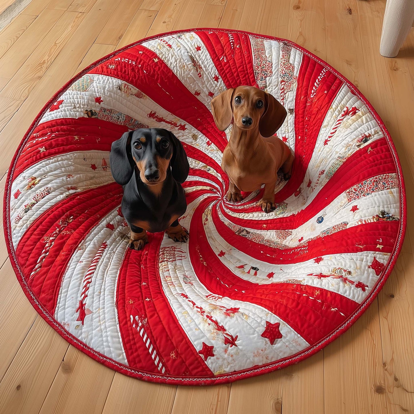 Dachshund Quilted Round Mat GFTOQM173