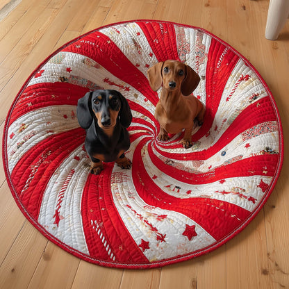 Dachshund Quilted Round Mat GFTOQM173