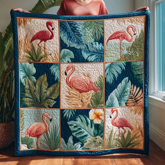 Tropical Flamingo Quilted Blanket GFTOQM1753