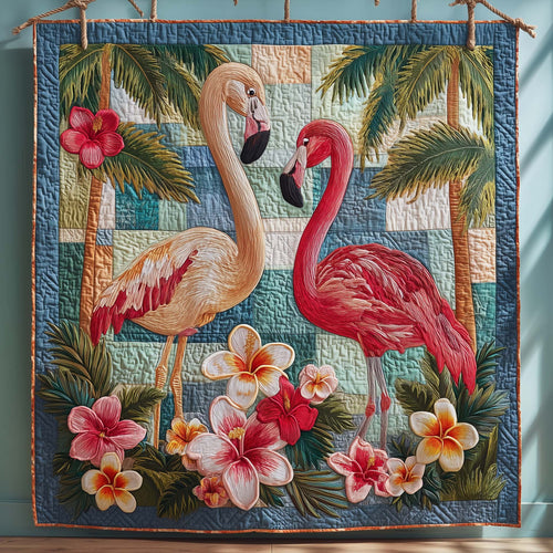 Twin Flamingos Quilted Blanket GFTOQM1757