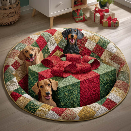 Dachshund Quilted Round Mat GFTOQM175