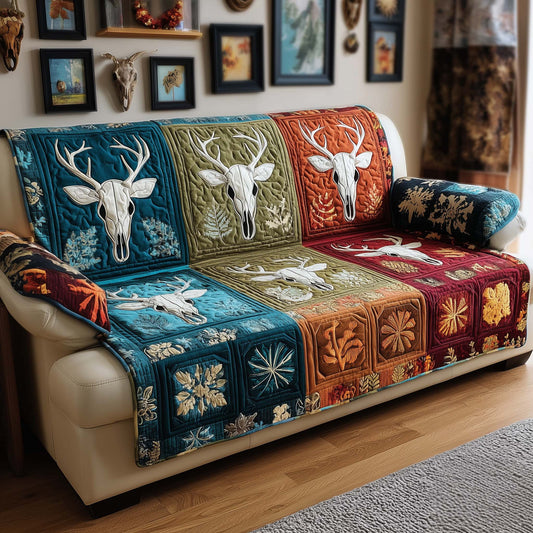 Woodland Patch Quilted Sofa Cover GFTOQM1776