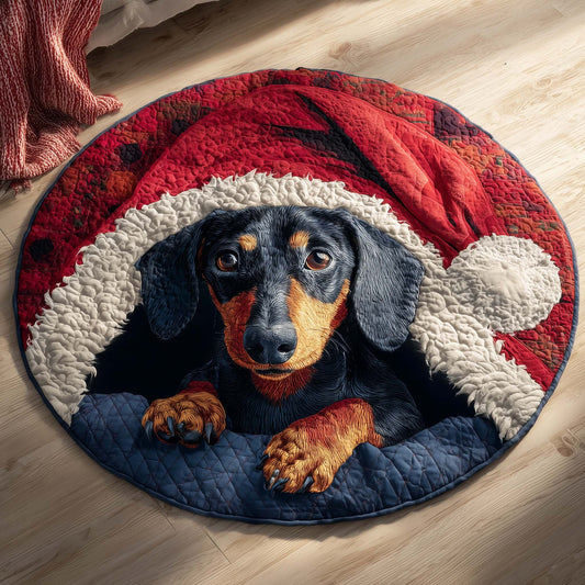 Dachshund Quilted Round Mat GFTOQM177
