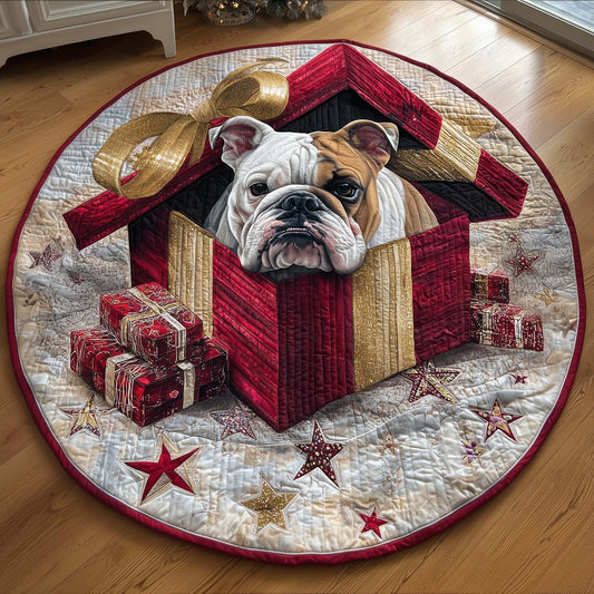 Bulldog Quilted Round Mat GFTOQM179