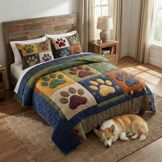 Loyal Steps 3-Piece Quilted Bedding Set GFTOQM1819