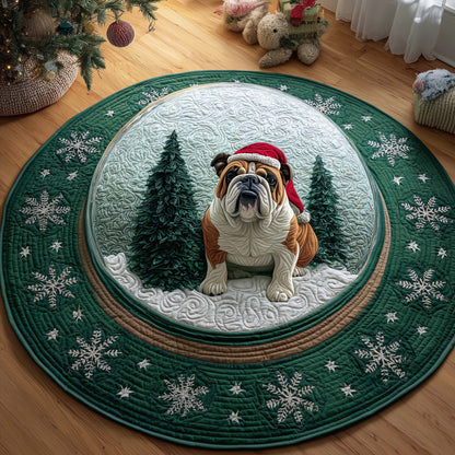 Bulldog Quilted Round Mat GFTOQM181