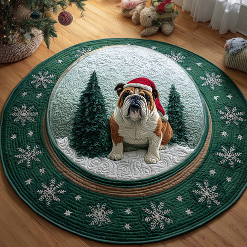 Bulldog Quilted Round Mat GFTOQM181