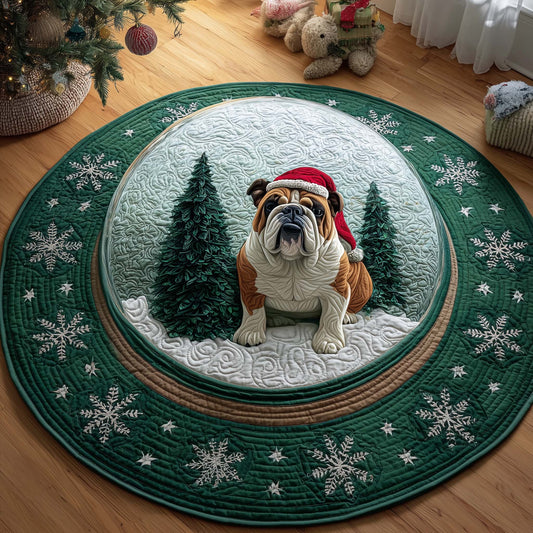 Bulldog Quilted Round Mat GFTOQM181