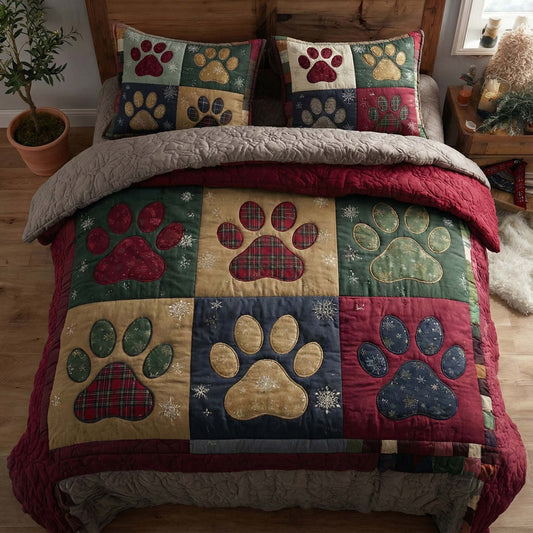 Cozy Paws 3-Piece Quilted Bedding Set GFTOQM1820