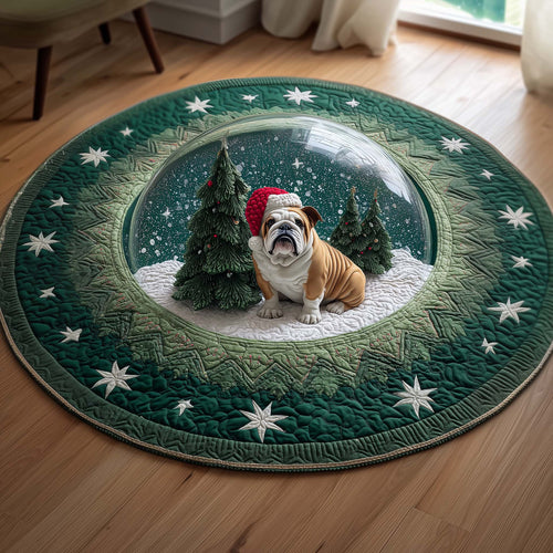 Bulldog Quilted Round Mat GFTOQM182