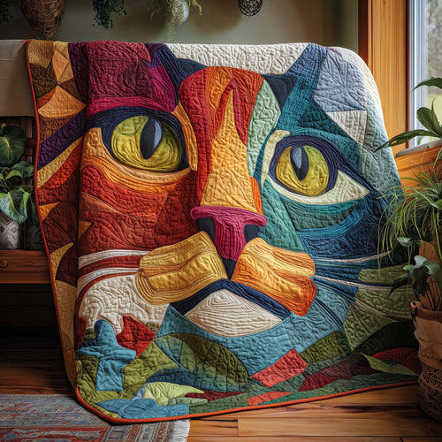 Colorful Cat Quilted Blanket GFTOQM1830