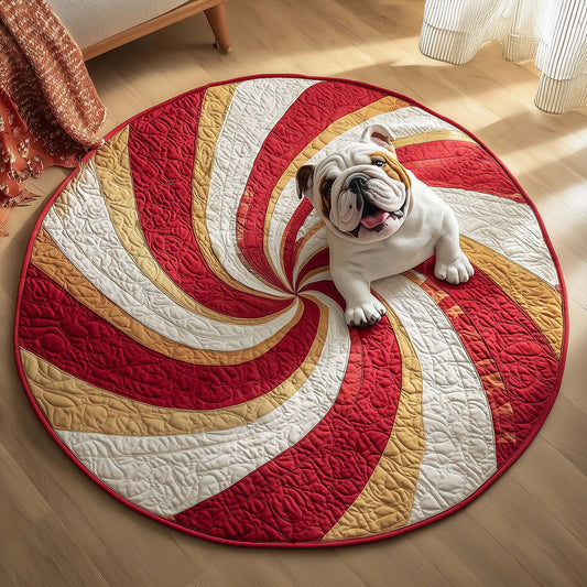 Bulldog Quilted Round Mat GFTOQM183
