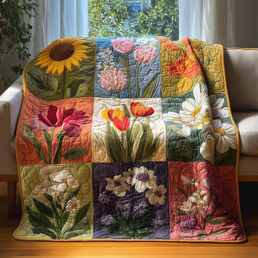 Sunlit Petals Quilted Blanket GFTOQM1861