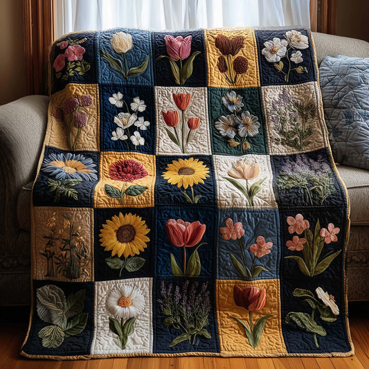 Midnight Garden Quilted Blanket GFTOQM1862