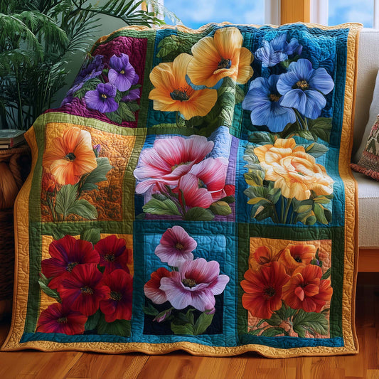 Vivid Blossoms Quilted Blanket GFTOQM1863