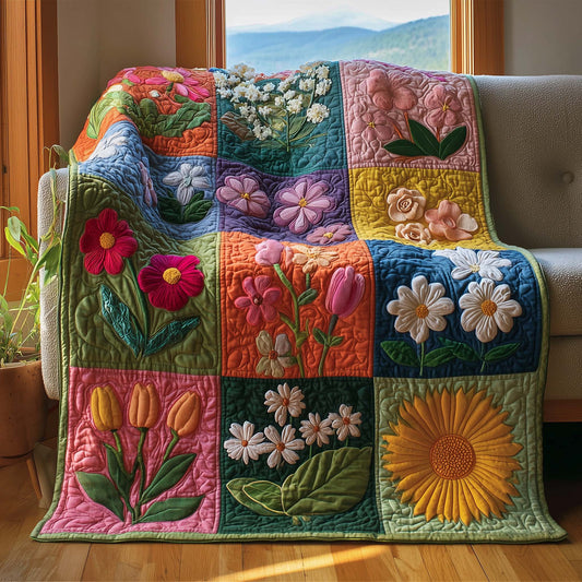 Soft Flowers Quilted Blanket GFTOQM1864