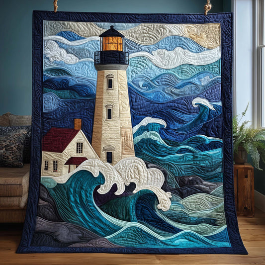 Storm Lighthouse Quilted Blanket GFTOQM1867