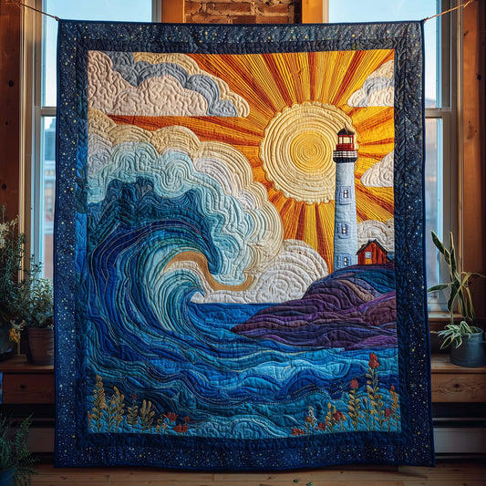 Sun Lighthouse Quilted Blanket GFTOQM1869