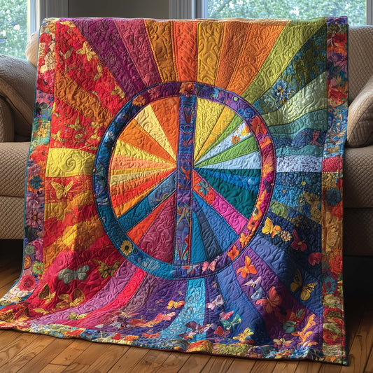 Peace Spectrum Quilted Blanket GFTOQM1871