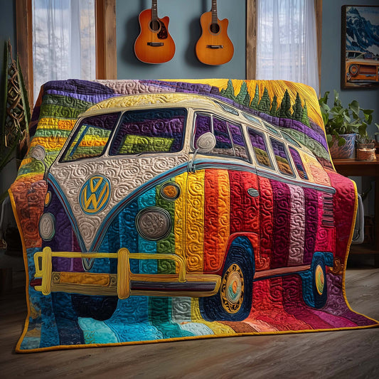 Rainbow Van Quilted Blanket GFTOQM1872