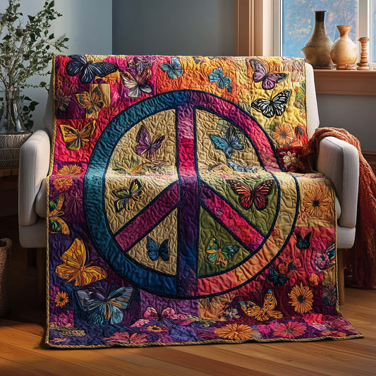 Butterfly Peace Quilted Blanket GFTOQM1873