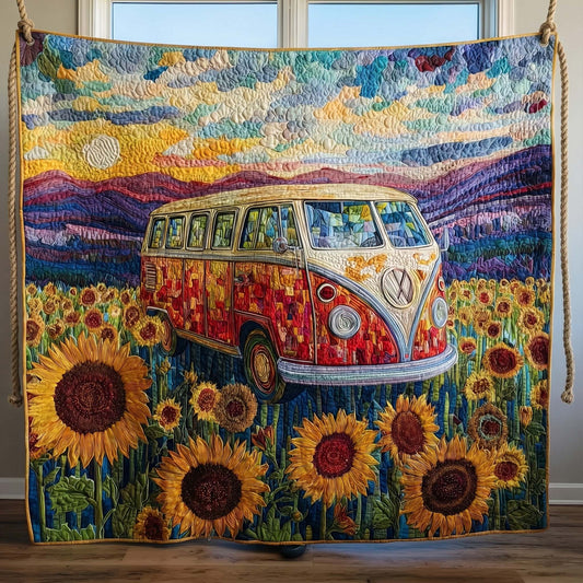 Sunflower Road Quilted Blanket GFTOQM1876