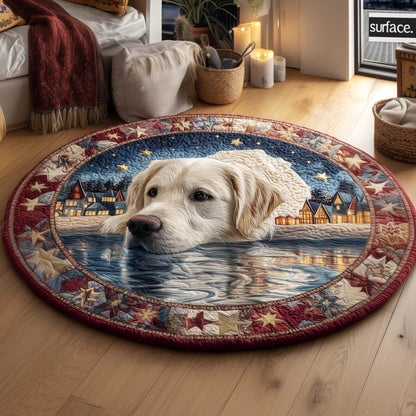 Golden Retriever Quilted Round Mat GFTOQM187