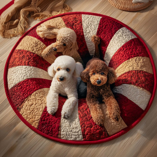 Poodle Quilted Round Mat GFTOQM188