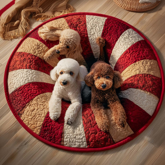 Poodle Quilted Round Mat GFTOQM188