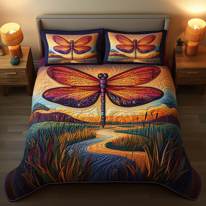 Sunset Dragonfly Duvet Cover Set GFTOQM1916
