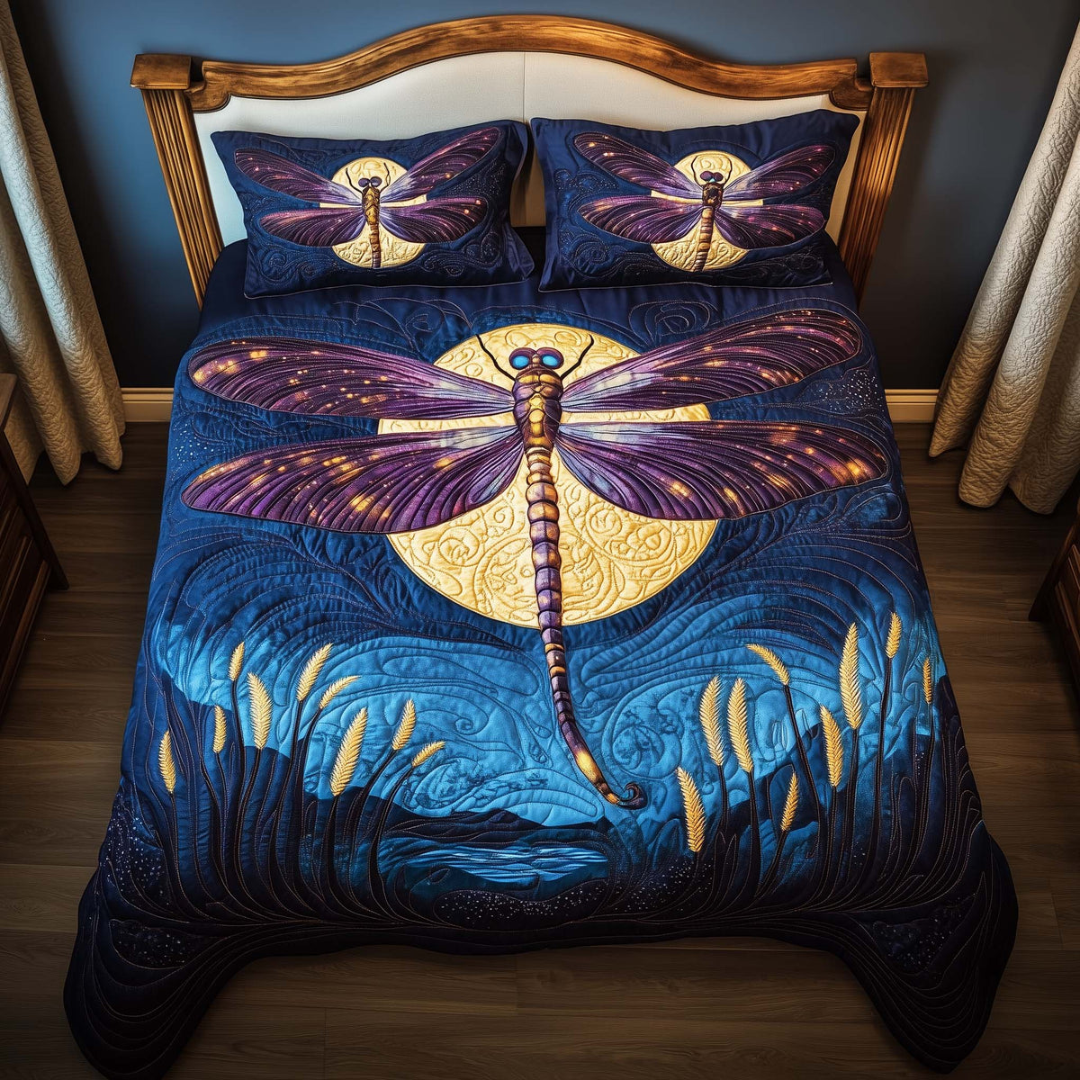 Moonlit Dragonfly Duvet Cover Set GFTOQM1919