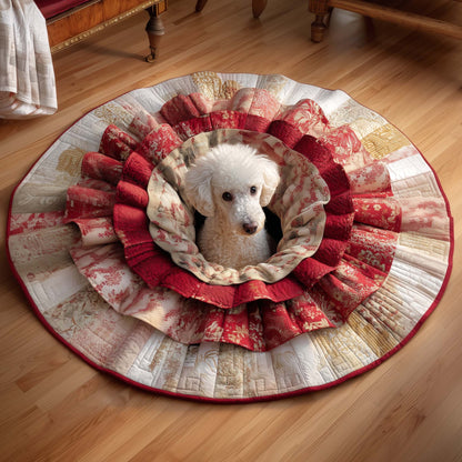 Poodle Quilted Round Mat GFTOQM192
