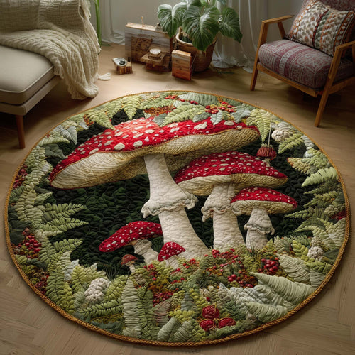 Mushroom Quilted Round Mat GFTOQM1941