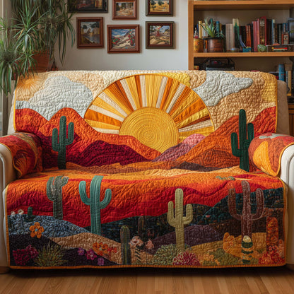 Desert Sun Quilted Sofa Cover GFTOQM1974