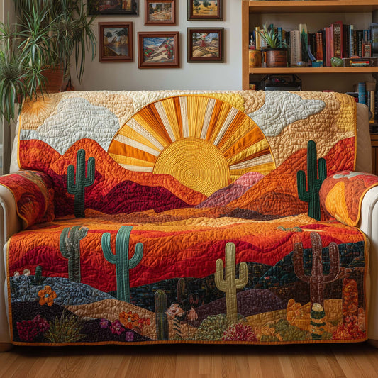 Desert Sun Quilted Sofa Cover GFTOQM1974