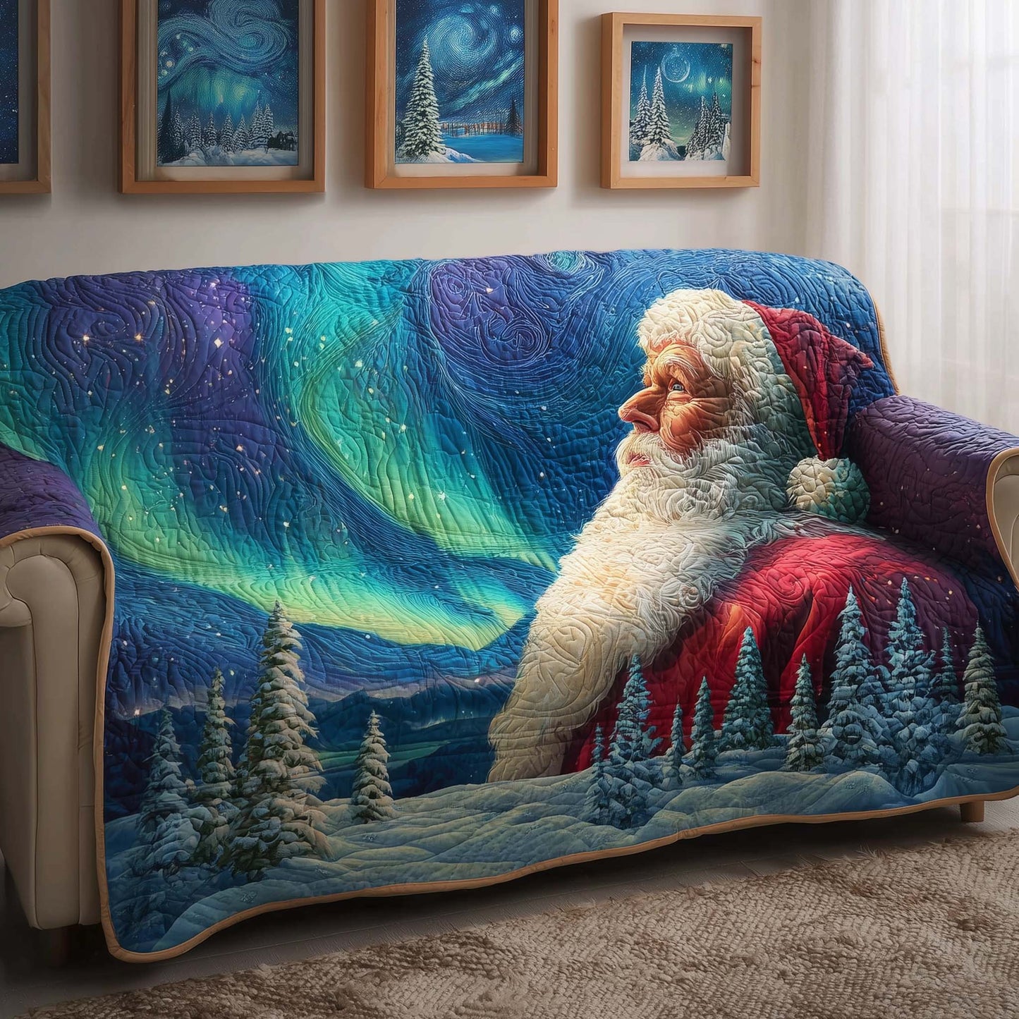 Aurora Santa Quilted Sofa Cover GFTOQM198