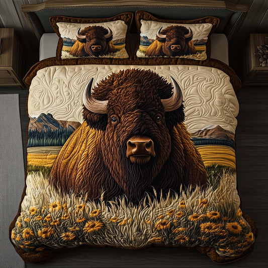 Prairie King 3-Piece Quilted Bedding Set GFTOQM2004