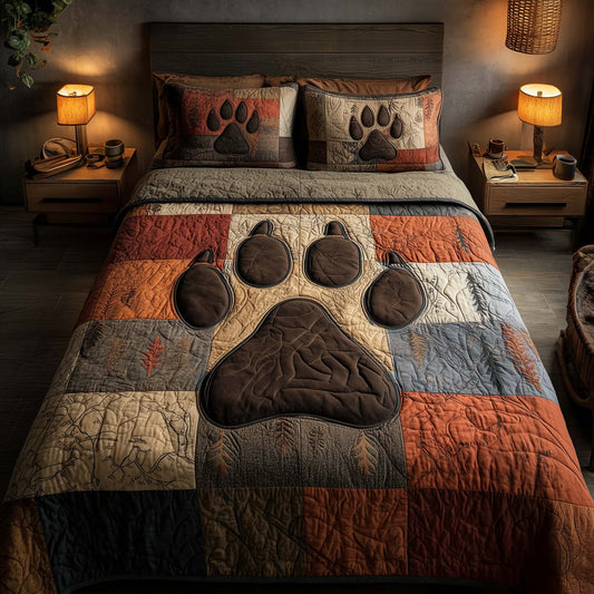 Rustic Paw 3-Piece Quilted Bedding Set GFTOQM2008