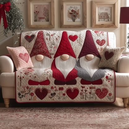 Gnome Trio Quilted Sofa Cover GFTOQM2014