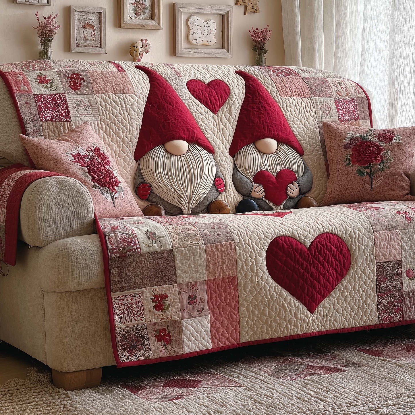 Love Holders Quilted Sofa Cover GFTOQM2016