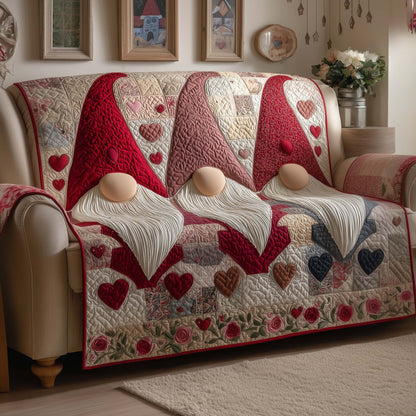 Heart Garden Quilted Sofa Cover GFTOQM2017