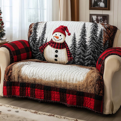 Snowman Quilted Sofa Cover GFTOQM202
