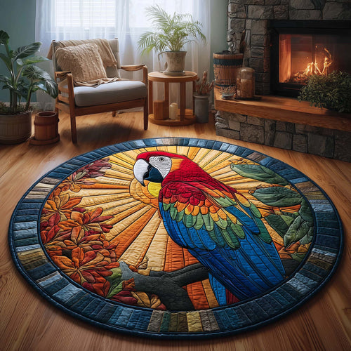 Radiant Macaw Quilted Round Mat GFTOQM2040