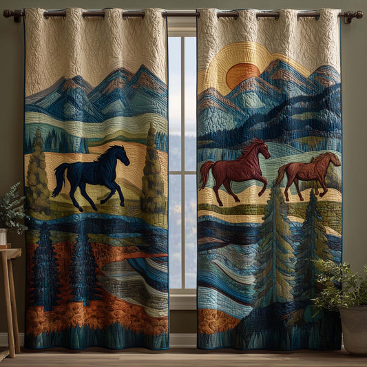 Valley Horses Quilted Curtains GFTOQM2050